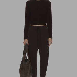 Nili Lotan Nolan Espresso Brown Sweatpants